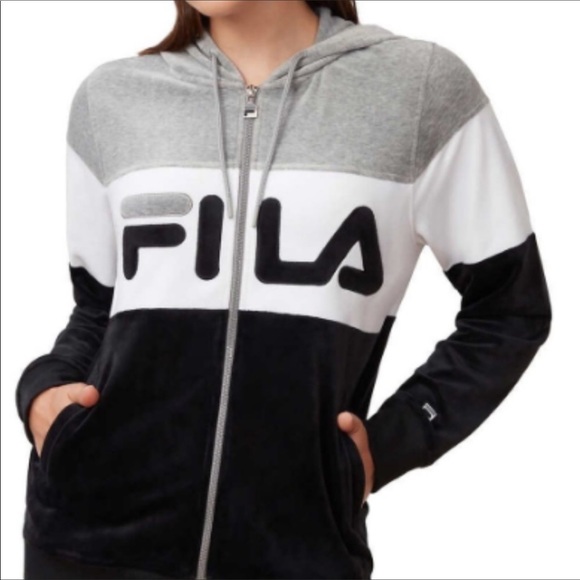 fila womens velour jacket